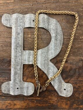 My Saint My Hero Thick Chain Gold Toggle Closure Necklace
